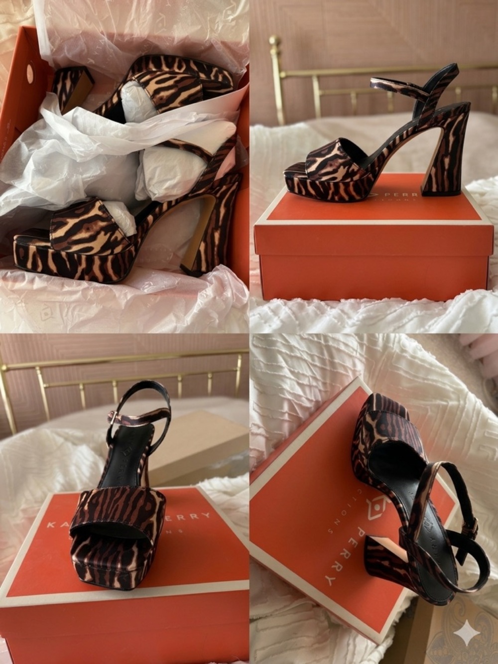 Katy Perry Collections Square Open Sandal - Black Multi